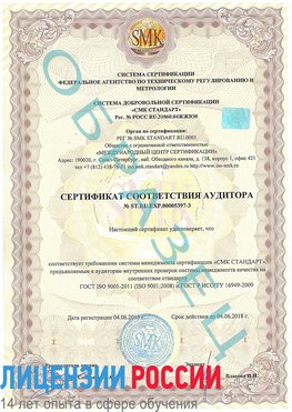 Образец сертификата соответствия аудитора №ST.RU.EXP.00005397-3 Невьянск Сертификат ISO/TS 16949